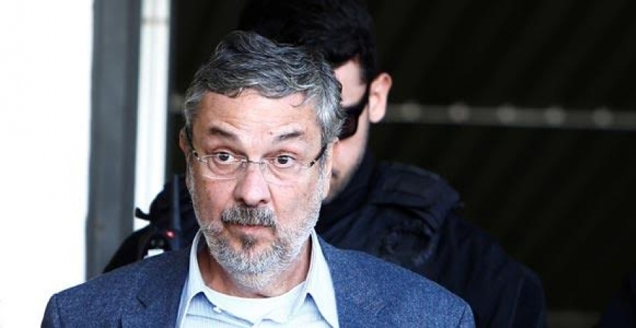 O ex-ministro Antonio Palocci ao ser preso na Operação Lava Jato