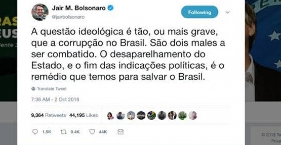 É possível governar sem ideologia, como promete Bolsonaro?