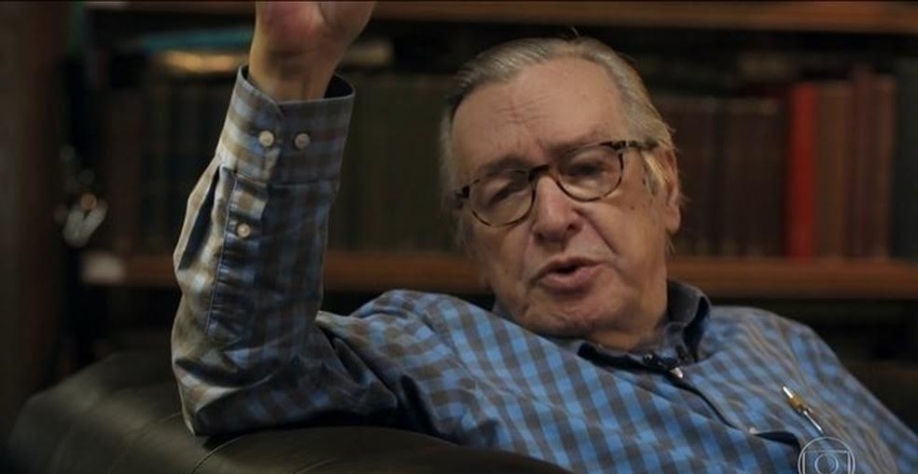 Legenda: Olavo de Carvalho volta a atacar militares do governo Bolsonaro — Foto: Reprodução/Globo