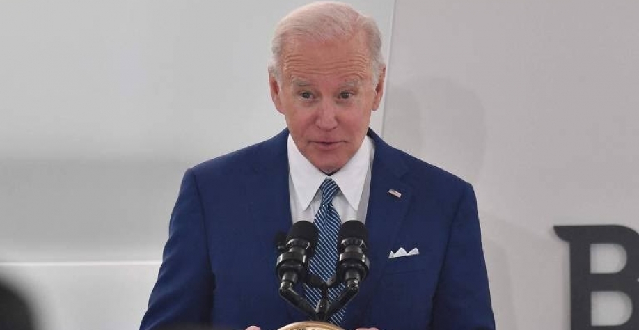 Legenda: O presidente dos Estados Unidos, Joe Biden, durante coletiva em Washington - Nicholas Kamm/AFP