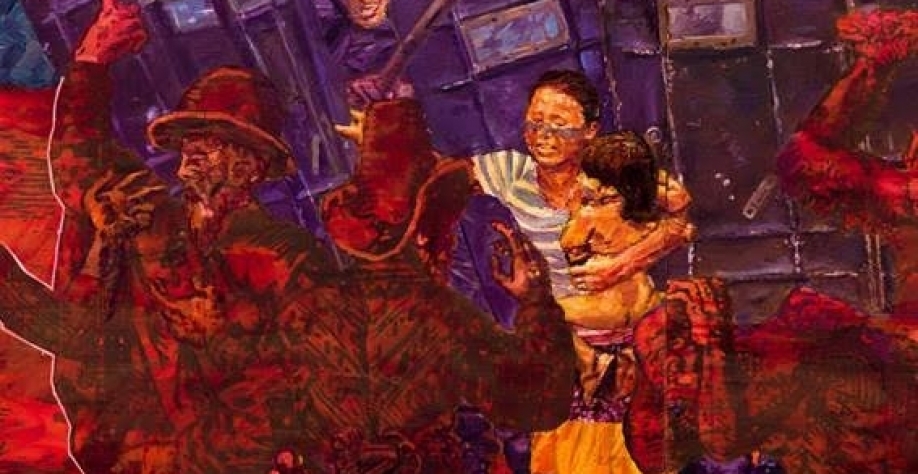 Legenda: 'Invasão de Demônios a Pindorama, após Jean de Léry, Joãozinho Trinta, Tuiutí e Mangueira' (2019), óleo sobre tela de Thiago Martins de Melo - Divulgação