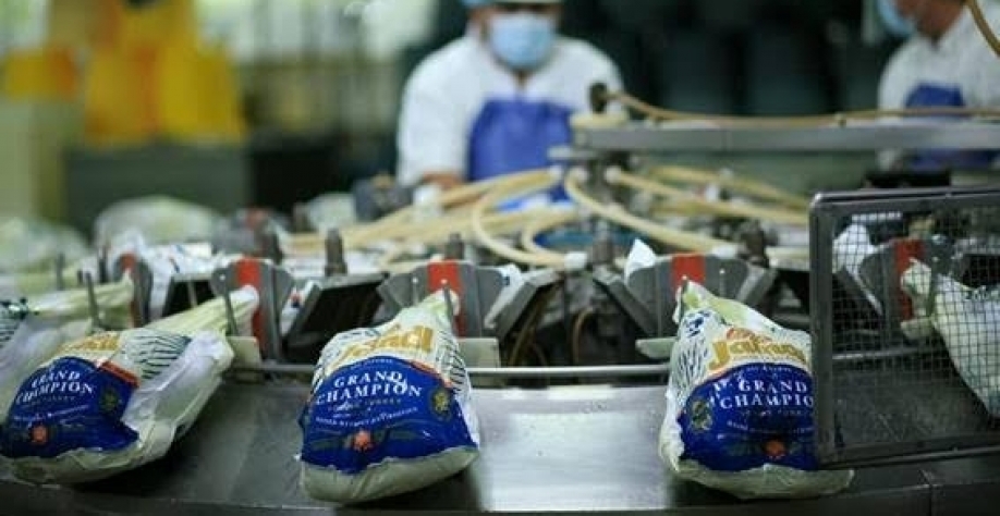 Empacotamento de perus em fazenda em Orefield, Pensilvânia, Estados Unidos - Kena Betancur - 20.nov.2020/AFP