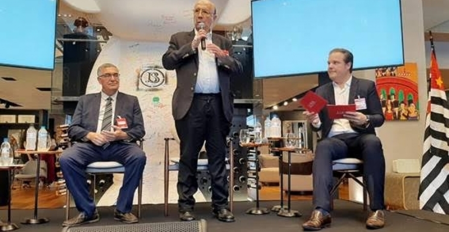 Henrique Meirelles participa de evento em Ribeirão Preto, SP — Foto Samuel Santos CBN Ribeirão Preto