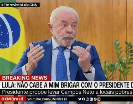 Presidente Luiz Inácio Lula da Silva durante entrevista a CNN Brasil - Foto: Reprodução/CNN Brasil - Reprodução