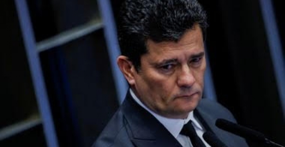 O senador Sérgio Moro durante sessão no Senado; parlamentar era alvo do PCC, afirma PF. Foto: Adriano Machado/Reuters