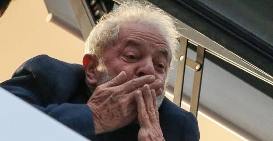 Lula, no Sindicato dos Metalúrgicos do ABC, antes de ser preso, em abril de 2018 | Foto: Amanda Perobeli/Estadão Conteúdo