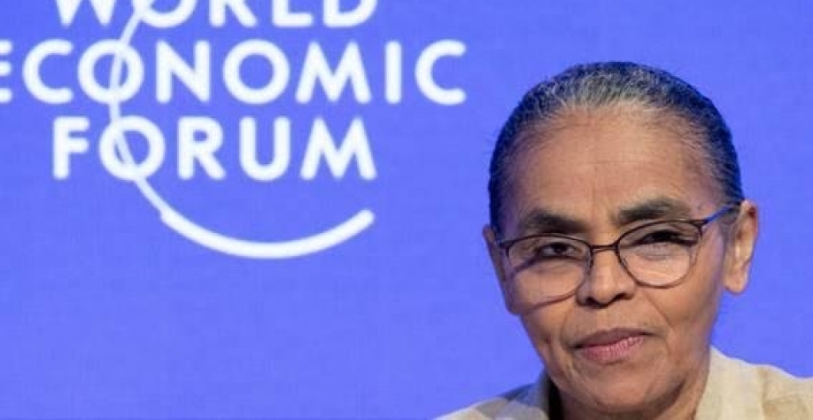 Ministra do Meio Ambiente, Marina Silva, no Fórum Econômico Mundial em Davos, na Suíça; representante global da defesa ambiental no Brasil - 17.01.23.- Arnd Wiegmann/Reuters
