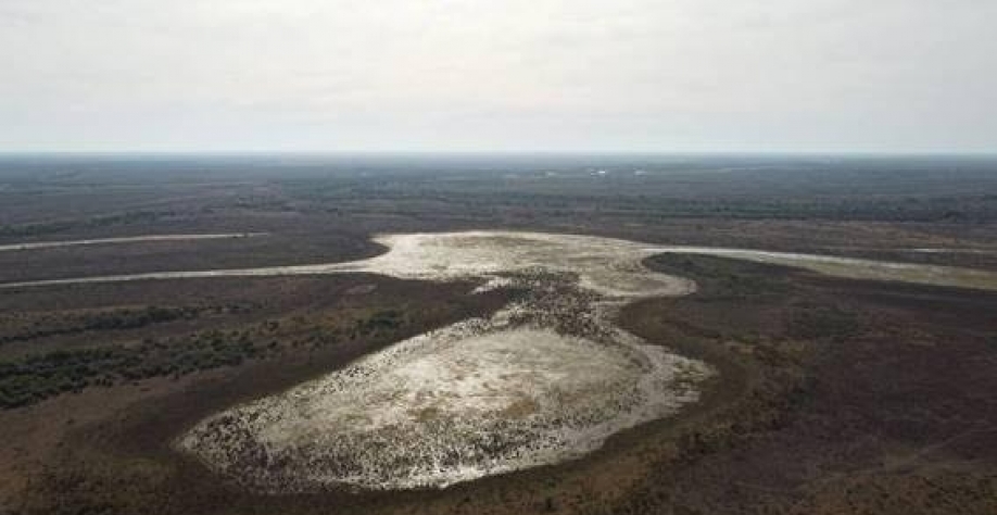 Uma das principais lagoas quase secas em Rosário – Foto Bloomberg-Bloomberg