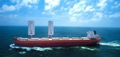 Navio cargueiro 'movido a vento' estreia em viagem ao Brasil