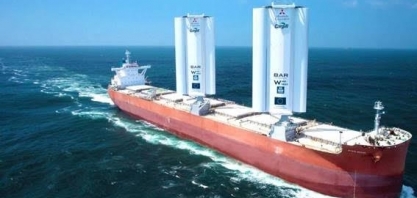 Navio de 230 metros 'movido a vento' chega ao Brasil