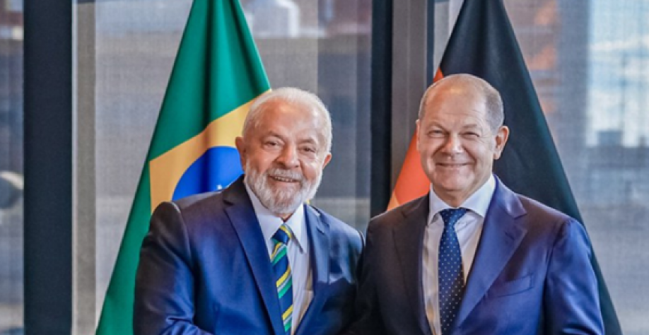 Lula se reuniu com primeiro-ministro da Alemanha, Olaf Scholz. Foto Ricardo Stuckert/PR