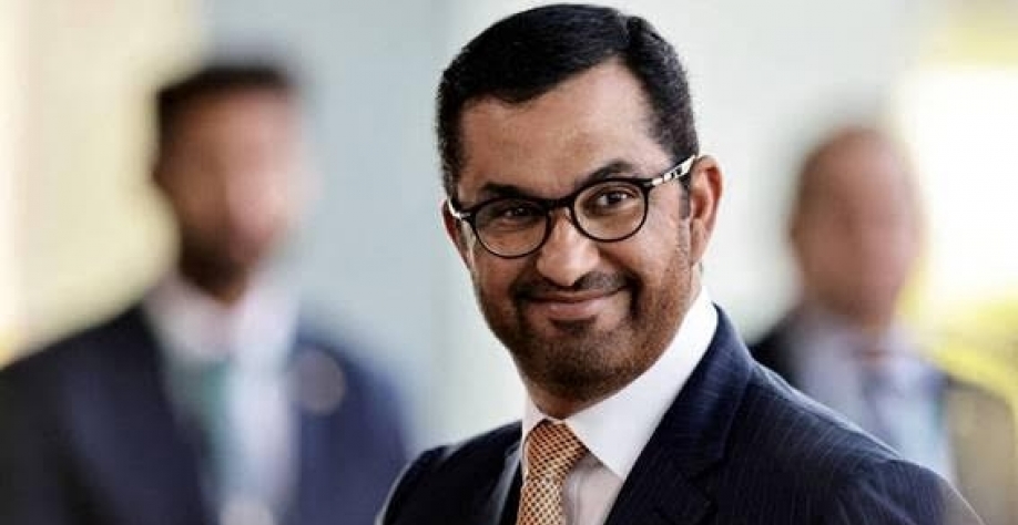 Sultan Ahmed al-Jaber, presidente da COP28, antes de encontro com Lula, em Belém, em agosto. Foto Ueslei Marcelino - 9.ago.2023/Reuters