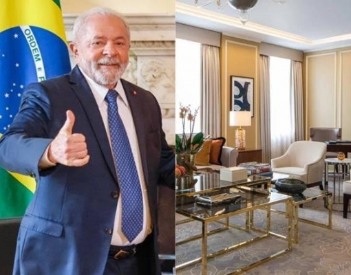 Lula se hospeda com Janja em suíte com diária de R$ 43.986,60. Foto Blog O Antagonista