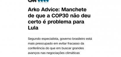 Manchete de que a COP30 não deu certo é problema para Lula 