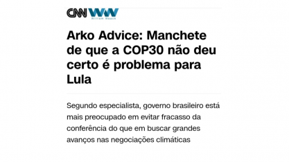 Manchete de que a COP30 não deu certo é problema para Lula 