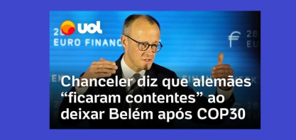 Primeiro-ministro alemão diz ter ficado feliz ao ir embora de Belém 