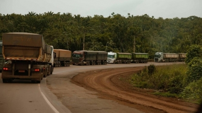 Filas de carretas de soja atingem 25 km em porto do Pará