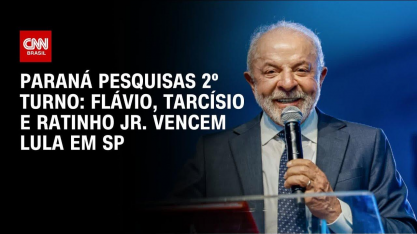 Paraná Pesquisas 2º turno:Flávio, Tarcísio e Ratinho Jr. vencem Lula em SP