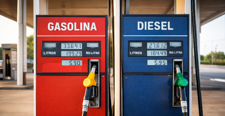 Aumentos de gasolina e diesel no Brasil estão entre os menores do mundo 