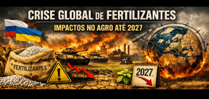 Guerra ameaça oferta global de fertilizantes e pressiona agro até 2027