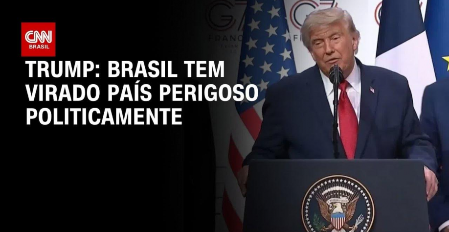 No G7, Trump diz que situação política no Brasil é perigosa