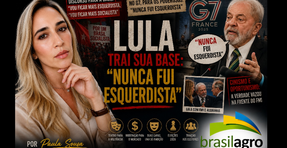 Lula trai sua base: “Nunca fui esquerdista” – Por Paula Sousa