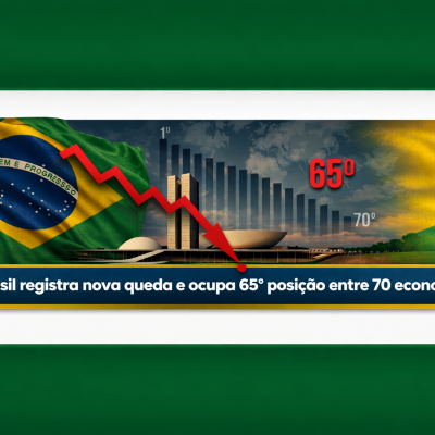 Brasil está na 65ª posição entre 70 países no ranking de competitividade