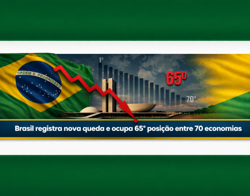 Brasil está na 65ª posição entre 70 países no ranking de competitividade