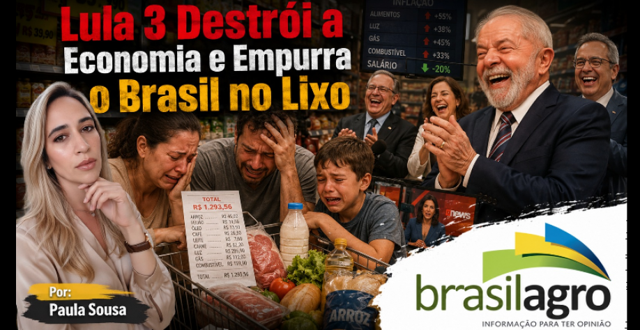 Lula 3 destrói a economia e empurra o Brasil no lixo – Por Paula Sousa