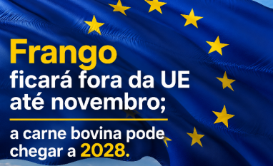 Frango ficará fora da UE até novembro; a carne bovina pode chegar a 2028