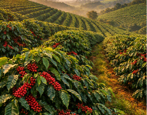 Clima, aumento de área e manejo levam safra de café a recorde