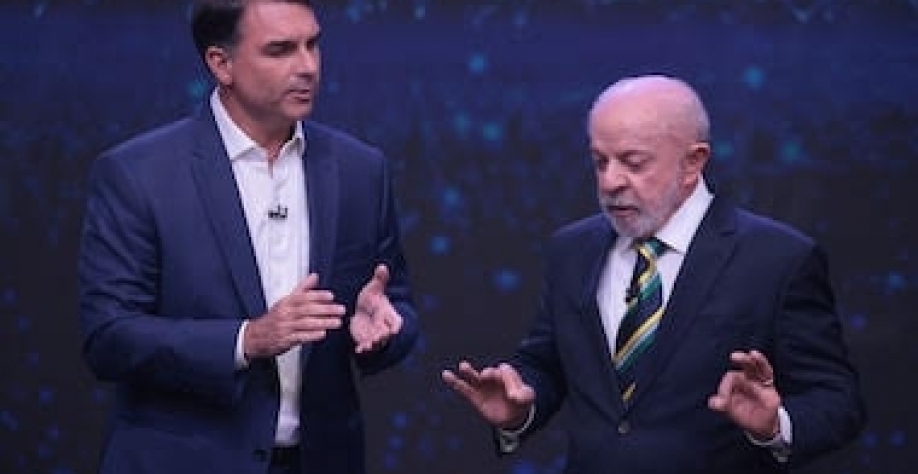 Fora a espuma, 4 pontos de diferença real entre Flávio e Lula no debate
