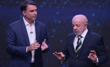 Fora a espuma, 4 pontos de diferença real entre Flávio e Lula no debate
